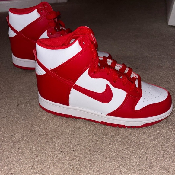 Nike Dunk High Panda in white and red #sneakers - NEVER WORN!! No box included - Picture 2 of 4